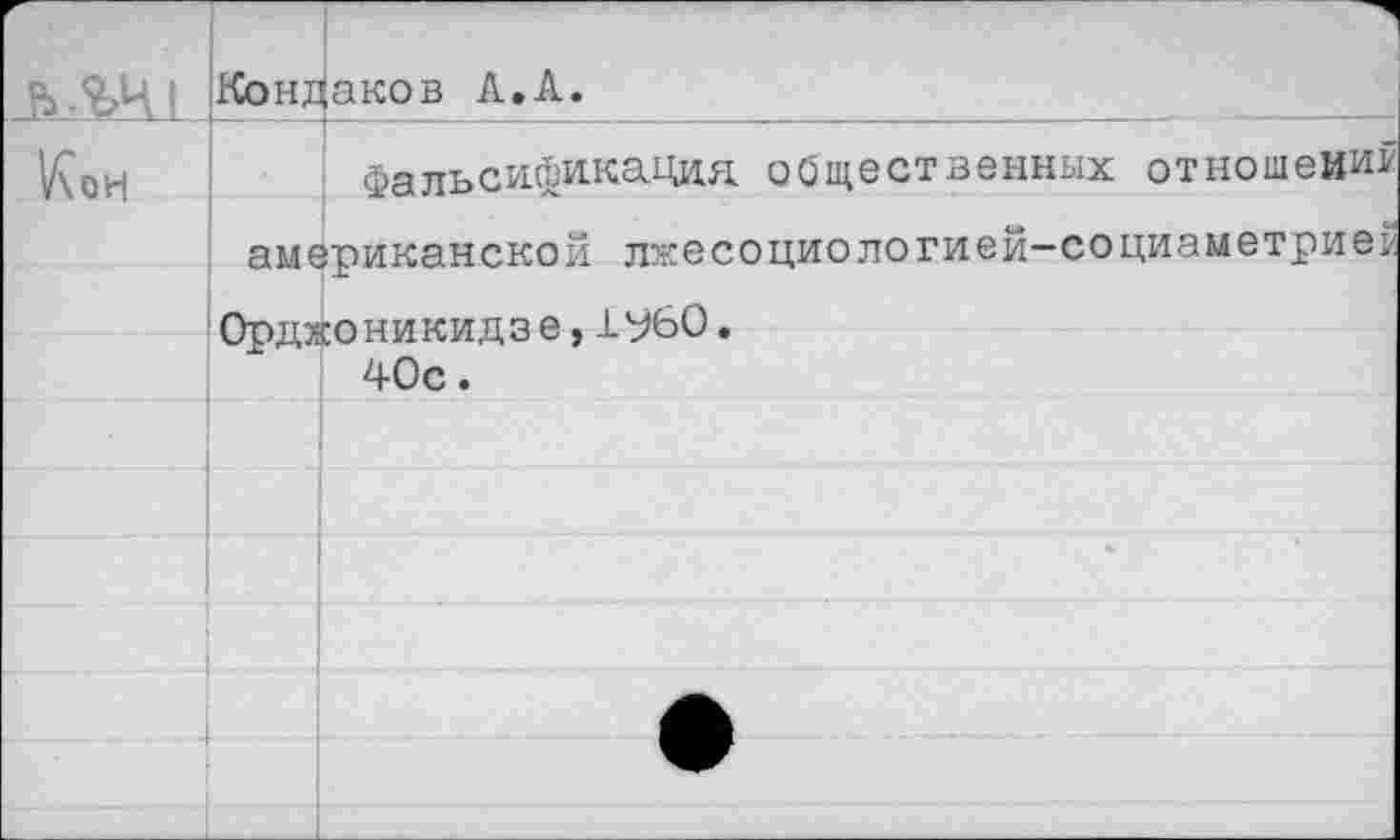 ﻿~ -л- Кондаков А.А.
Фальсификация общественных отношений американской лжесоциологией-социаметриеь Орджоникидз е,±У6О.
40с.